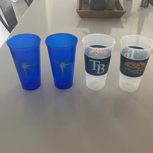 Tampa Bay Rays Beer Cups - lot of 4